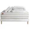 Image de Marmottes & Co Pack prêt à Dormir Matelas Le Douillet 200x200cm Mémoire de Forme BioVisco + sommier kit Blanc | Epaisseur : 26 cm | Confort : Equilibré