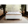 Image de Marmottes & Co Ensemble Le Cosy 140x190cm Mémoire de Forme 7 Zones de Confort - EP. 30cm + sommier kit Blanc | Epaisseur : 30 cm | Confort : Ferme