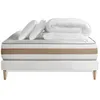Image de Marmottes & Co Pack prêt à Dormir Matelas Le Tendre 180x200cm Ressorts ensachés + Mémoire de Forme + sommier kit Blanc | Epaisseur : 28 cm | Confort : Equilibré