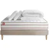Image de Marmottes & Co Pack prêt à Dormir Matelas Le Doux 140x200cm Mémoire de Forme - EP. 24cm + sommier kit Beige + 2 oreillers + Couette 240x220 | Epaisseur : 24 cm | Confort : Très Ferme