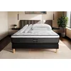 Image de Prestige literie Pack Suite 140 x 200 cm sommier Kit Noir | Epaisseur : 26 cm | Confort : Equilibré