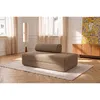 Image de Kimo - Canapé droit convertible et modulable 2 places en tissu tweed Coco marron - 148x95x70,5 cm OS