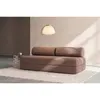 Image de Kimo - Canapé droit convertible et modulable 3 places en tissu lisse Gemma terracotta - 190x95x70,5 cm OS
