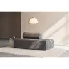 Image de Kimo - Canapé droit convertible et modulable 2 places en velours côtelé Lincoln gris - 148x95x70,5 cm OS