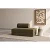 Image de Kimo - Canapé droit convertible et modulable 2 places en velours côtelé Lincoln vert - 148x95x70,5 cm OS
