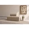 Image de Kimo - Canapé droit convertible et modulable 2 places en velours côtelé Lincoln beige - 148x95x70,5 cm OS
