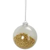 Image de 1 Boule Transparente avec Bille Or Noel