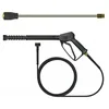 Image de Ensemble d'accessoires pour nettoyeur haute pression avec flexible, poignée et lance : Pack compatible avec Karcher turbo : lance turbo poignee et flexible