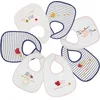 Image de TROIS KILOS SEPT - Lot de 7 Bavoirs Imperméables Bébé Fille - (Motifs Jolie Comme Un Coeur)
