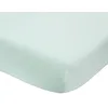 Image de Trois Kilos Sept - Drap Housse Bébé - 100% Coton - Certifié Oeko-TEX® Standard 100 - Jersey Extensible - Rebords Elastiques - Vert Pastel Jade - 60x120 cm