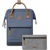 Image de CABAIA - Sac à Dos Adventurer Paris - Mini 10L - Déperlant - Compartiment Ordinateur Portable 10,5" - 2 Poches - Certifié Vegan - Sac Voyage, Affaires, École pour Homme et Femme - Bleu