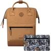 Image de CABAIA - Sac à Dos Adventurer Moscou - Medium 18L - Déperlant - Compartiment Ordinateur Portable 13" - 2 Poches - Certifié Vegan - Sac Voyage, Affaires, École pour Homme et Femme - Marron