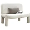 Image de Mobilier-Deco Danita - Canapé 2 Places Design Effet Peau de Mouton Blanc écru