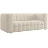 Image de Mobilier-Deco Daria - Canapé 3 Places Convertible rapido en Tissu matelassé Beige Matelas 14 cm