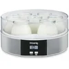 Image de H.Koenig Yaourtière 7 pots ELY70, Capacité 7 x 160 mL, Programmable jusqu'à 15h, Écran LCD, Corps en acier inoxydable, Compatible au lave vaisselle, Arrêt automatique, Puissance 15 W