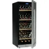 Image de LES PETITS CHAMPS Cave à Vin de Conservation, Pose libre 160 Bouteilles CAVCE160, Capacité 333L, Design Élégant en Acier Inoxydable, Réglable de 5°C à 22°C, Anti-UV, LED