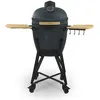 Image de H.Koenig Barbecue Kamado YOKO18, Barbecue Japonais Charbon Céramique 46cm, Cuisson lente/Barbecue/Grill/Fumoir, Thermomètre intégré, jusqu'à 450°C, Répartition uniforme de chaleur, 3-5 personnes, Noir
