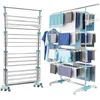 Image de FACILITYS - Étendoir Linge Intérieur - Séchoir à Linge Pliable, 172 x 67 x 168 cm, Étendage 30 m - Pieds Rabattables à 6 roulettes - Étendoir à Linge en Acier Inoxydable - Format Familial