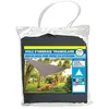 Image de TERRE JARDIN Voile d'Ombrage Triangulaire Imperméable Anti-UV - Toile Ombrage Extérieur pour Terrasse, Jardin, Pergola et Balcon - Ombrière Résistante avec Cordes - 3.6 mètres - Anthracite