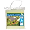 Image de TERRE JARDIN Voile d'Ombrage Triangulaire Imperméable Anti-UV - Toile Ombrage Extérieur pour Terrasse, Jardin, Pergola et Balcon - Ombrière Résistante avec Cordes - 3.6 mètres - Ecru