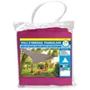 Image de TERRE JARDIN Voile d'Ombrage Triangulaire Imperméable Anti-UV - Toile Ombrage Extérieur pour Terrasse, Jardin, Pergola et Balcon - Ombrière Résistante avec Cordes - 5 mètres - Rose