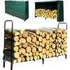 Image de Ose Serre à bûches en Acier Robuste avec bâche de Protection - Stockage Optimal de Votre Bois de Chauffage - 200 x 115 x 36 cm - Multi-colored