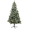 Image de LA BOUTIQUE DE NOËL Sapin de Noel Artificiel Réaliste Enneigé, Sapin Artificiel Vert Enneigé, Pieds Métal et Gants Inclus - Arbre de Noel en PVC Ignifugé - 150 cm - Blanc