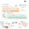 Image de L’Atelier Gigogne   Tableau de Routine Enfant Montessori 3-8 Ans   Plateau Magnétique + 57 Magnets   Routine Matin & Soir   Autonomie, Émotions, Repères du Temps   Fabriqué en France