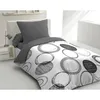 Image de Parure de couette microfibre Audace - 1 housse de couette 140x200 cm + 1 taie doreiller 63x63 cm - Gris clair - HOME LINGE PASSION