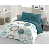 Image de Parure de couette HOME LINGE PASSION Audace - couette 220 x 240 cm + 2 taies doreiller 63x63 cm - Bleu canard