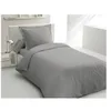 Image de LOVELY HOME Parure DE Couette 140x200 cm - 100% Coton - Gris Clair