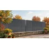 Image de CASANOOV Kit Occultation en Lattes PVC Gris CINTO   400 x 193 cm de 68 lames Rouleau Brise-Vue pour Grillage 55 min Rigide   Protection Intimité Jardin, Terrasse & Extérieur   Installation Facile