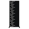 Image de Casanoov Panneau Décoratif ARLBERG 1,6x0,60m Acier Noir   Motif Ligne Graphique Côté Gauche Élégant et Moderne Écran d’Intimité Extérieur Robuste Durable Montage Facile Clôture Jardin 160x60cm