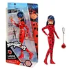 Image de BANDAI - Miraculous Ladybug - Poupée mannequin 26 cm - Ladybug avec son téléphone - Nouveau costume effet vinyle - P50028
