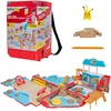 Image de BANDAI - Pokémon - Sac à Dos du dresseur Plage - Univers de Jeu Pokémon avec Mini-Jeux - Sac Qui se transforme en Aire de Jeu Plage - Figurine Pikachu Incluse - Coffret Jouet Enfant 4 Ans et + JW3424
