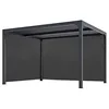 Image de Abri De Jardin Bioclimatique Avec Rideaux Manuels 10.80 M2 Gris Anthracite - PER 36R30R BI