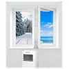 Image de OPTIMEA KIT-FEN-4MISO Kit Fenêtre Isolant Universel, kit de calfeutrage pour clim mobile, tissu thermique chaud/froid, fenetre, porte-fenêtre, velux