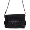 Image de Abaco Paris - Sac bandoulière en Velours de Cuir Seren Chaîne noir - 23.5x10x17 cm OS