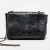 Image de 1987 by Abaco - Sac bandoulière en Cuir Tatou noir - 21x15x6 cm OS