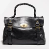 Image de 1987 by Abaco - Sac à main en Cuir Elysa noir - 34.5x22x14 cm OS