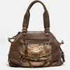 Image de Abaco Paris - Sac à main en Cuir d'Agneau & Python Mini Ode élephant natural - 34x22x3 cm OS