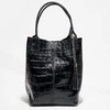 Image de 1987 by Abaco - Sac cabas en Cuir croco Star noir - 37x25x35 cm OS