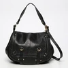 Image de Abaco Paris - Sac bandoulière en Cuir d'Agneau Jamily noir - 36x28x9 cm OS