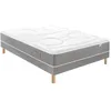 Image de Douces Nuits Ensemble Mirage Mousse HR 35kg/m3 + Viscoélastique + Sommier Base Ferme 180x200 - Double Sommier