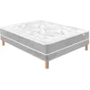 Image de Douces Nuits Ensemble Matelas Laly 100% Latex + Sommier Base Morpho 140x200
