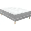 Image de Douces Nuits Ensemble Riviera 744 Ressorts ensachés + 6 cm Viscoélastique + Sommier Base Morpho 140x200
