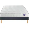 Image de Merinos Ensemble Happy Lit - 100% Latex + Sommier Confort Ferme 180x200 - Double Sommier