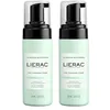 Image de Lierac - Duo Mousse Nettoyante Visage - Préserve le Microbiote Cutané et Purifie en Douceur - Démaquillage Visage - 98% d'Ingrédients d'Origine Naturelle - Démaquillant Peaux Sensibles Végan