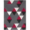 Image de Tapis 150x200 cm URBANO coloris gris/rouge