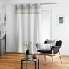Image de CDAFFAIRES Rideau 100% Coton a Oeillets 140 x 240 cm à Pompons Iliade